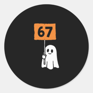 67 Meme humor 6-7 Grappige zes zeven Halloween Ronde Sticker