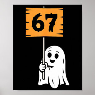 67 Meme Humor 6-7 Zes Zeven Halloween Poster