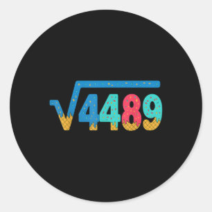 67 Meme Ijs Drip Vierkantswortel 4489 Slang Wiskun Ronde Sticker