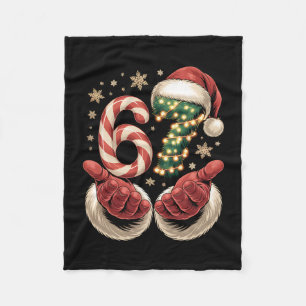 67 Meme Kerst Grappig 6 7 Gen Alpha Jargon Kerstma Fleece Deken