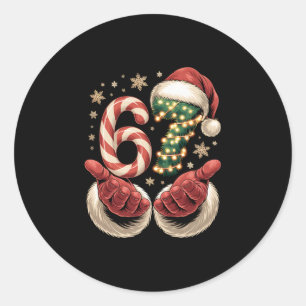 67 Meme Kerst Grappig 6 7 Gen Alpha Slaanstaard Sa Ronde Sticker
