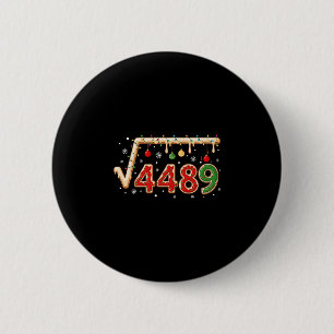 67 Meme Kerst Vierkantswortel 4489 Zes Zeven Wisku Ronde Button 5,7 Cm