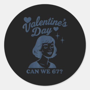 67 Meme Kunnen We 67 Valentijnsdag Retro Vintage H Ronde Sticker