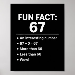 67 Meme Leuk Feit - Six Seven Gen Alpha Z Grappige Poster