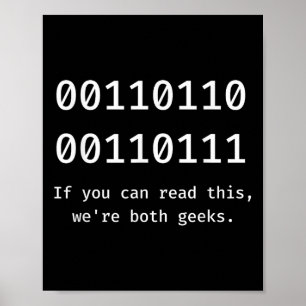 67 Meme programmeur binaire code grappig zes zeven Poster