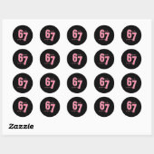 67 Meme Ronde Sticker (Vel)