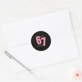 67 Meme Ronde Sticker (Envelop)