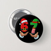 67 Meme Santa's Hands Ronde Button 5,7 Cm (Voorkant /achterkant)