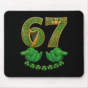 67 Meme Shamrocks Six Seven Shamrocks 6-7 St. Patr Muismat