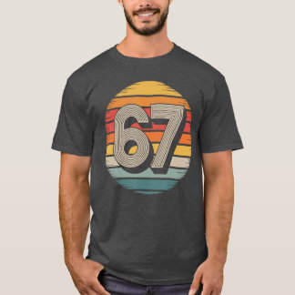 67 Meme Si Seven 6 7 Meme Grappig Nummer Vintage v T-shirt