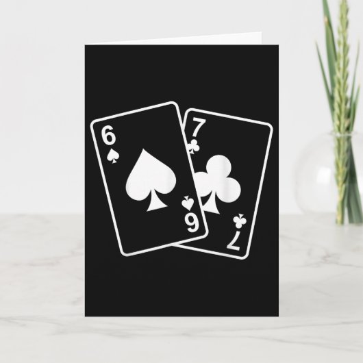 67 Mème Six Sept 6–7 Cartes à jouer drôles  (Devant)