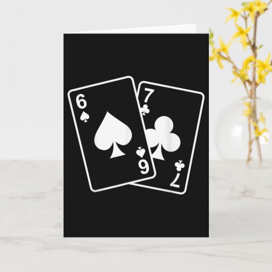 67 Meme Six Seven 6–7 Cartes à jouer drôles  (Fleur jaune)