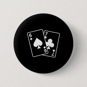 67 Meme Six Seven 6–7 Grappige Speelkaarten Ronde Button 5,7 Cm