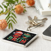 67 Meme Six Seven Bruh Funny Christmas 6 7 Sleutelhanger (Zijkant)