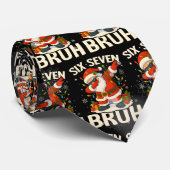 67 Meme Six Seven Bruh Funny Christmas 6 7 Stropdas (Opgerold)