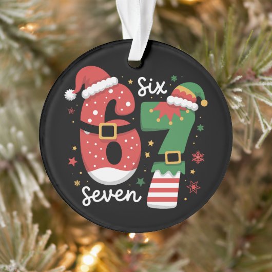 67 Meme Six Seven Elf Christmas Santa Hat (Arbre)