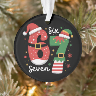 67 Meme Six Seven Elfe Chapeau de Noël Santa