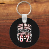 67 Meme Six Seven Funny How Many Days Gymnastics  Sleutelhanger (Voorkant)