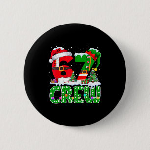 67 Meme Six Seven Kerst Crew Xmas Lichten Familie Ronde Button 5,7 Cm