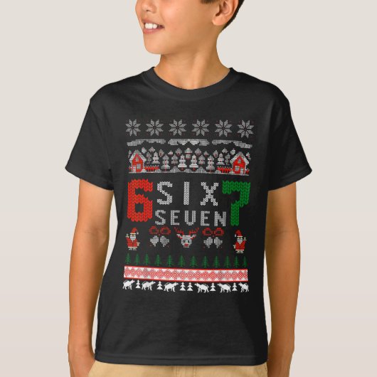 67 Meme Six Seven Noël Sweat Ugly de Noël pour Enf (Devant)