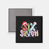 67 Meme Six Seven Nurse Christmas Funny Nursing Wo Magneet (Voorkant / Achterkant)