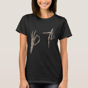 67 Meme Skelet Hand 6 7 Halloween Zes Zeven Grappi T-shirt