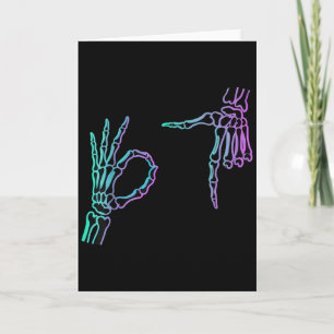67 Meme Skelet Hand 6 7 Halloween Zes Zeven Kaart