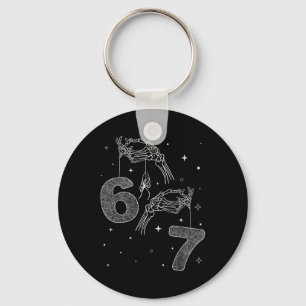 67 Meme Skelet Hand Grappig Halloween Zes Zeven Ti Sleutelhanger