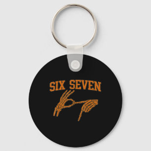 67 Meme Skelet Hand Halloween Geest 6 7 Zes Zeven Sleutelhanger