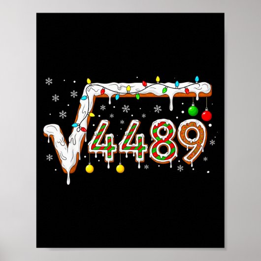 67 Meme Square Root 4489 Slang Math Teacher Funny  Poster (Voorkant)