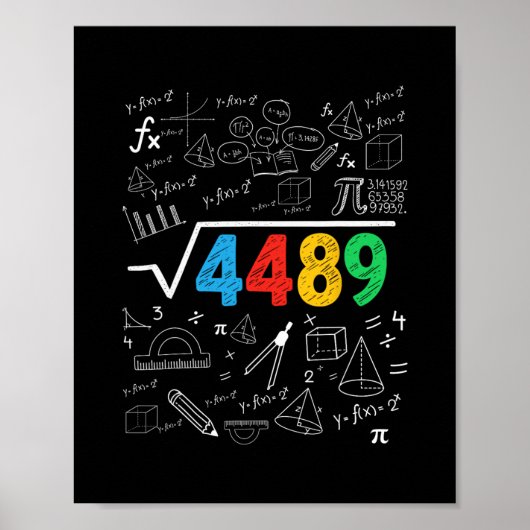67 Meme Square Root 4489 Slang Six Seven Math Teac Poster (Voorkant)
