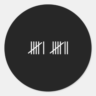 67 Meme Tally Marks Counting Slang 6 7 Brainrot Mi Ronde Sticker