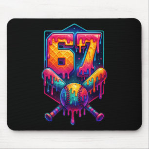 67 Meme Trendy Honkbal Grappig Nummer 67 Speler Ze Muismat