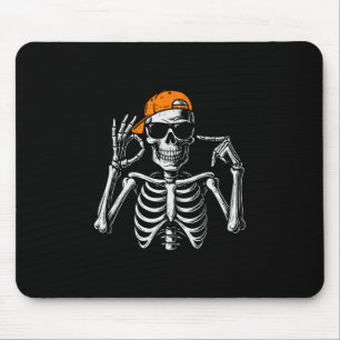 67 Meme Trendy Skelet Halloween Grappig Six Seven Muismat