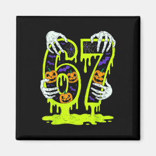 67 Meme Trendy Skelet Halloween Grappig Zes Zeven Magneet