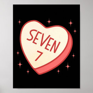 67 Meme Valentijnsdag Candy Heart Six Seven Match Poster
