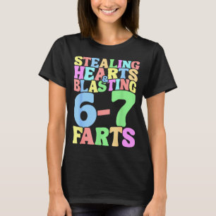 67 Meme Valentijnsdag Zes Zeven 6-7 Grappig Stelen T-shirt