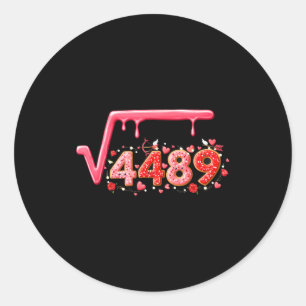 67 Meme Vierkantswortel 4489 Slang Valentijn Math Ronde Sticker