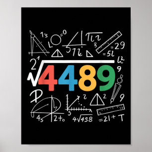 67 Meme Vierkantswortel 4489 Slang Zes Zeven Wisku Poster