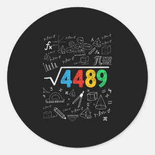 67 Meme Vierkantswortel 4489 Slang Zes Zeven Wisku Ronde Sticker