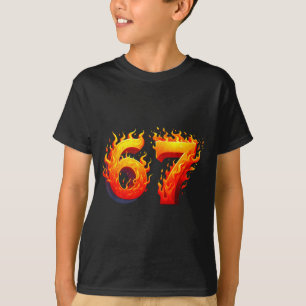 67 Meme Vlammen Grappige Zes Zeven Gen Alpha Slaan T-shirt