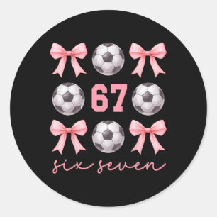 67 Meme Voetbalmoeder Zus Coquette Strikken Roze M Ronde Sticker