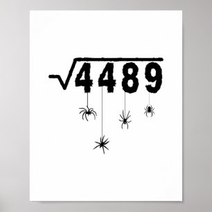 67 Meme Wiskunde Docent 6 7 Halloween Spinnen Vier Poster