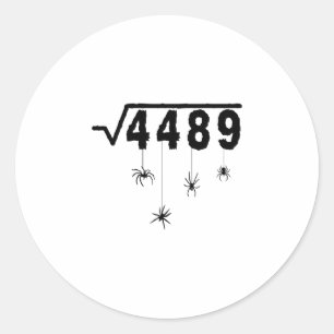 67 Meme Wiskunde Docent 6 7 Halloween Spinnen Vier Ronde Sticker