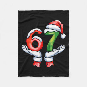 67 Meme Zes Zeven 67 Kerstmis Fleece Deken