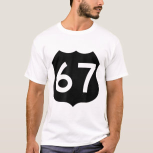 67 Meme Zes Zeven 6-7 Grappige Internetgrap Grappi T-shirt