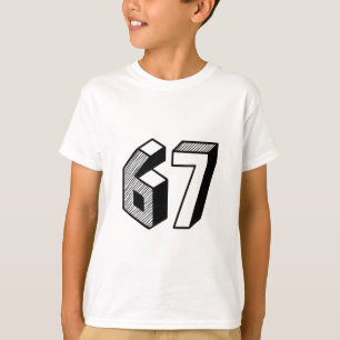 67 Meme Zes Zeven 6-7 Grappige Internetgrap Viral T-shirt