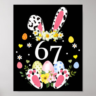 67 Meme Zes Zeven 6 7 Konijn Luipaard Kinderen Gra Poster