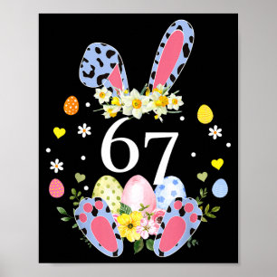 67 Meme Zes Zeven 6 7 Konijn Luipaard Kinderen Gra Poster