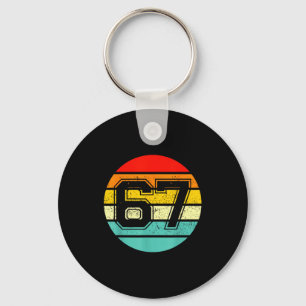 67 Meme Zes Zeven 6 7 Meme Grappig Nummer Vintage  Sleutelhanger